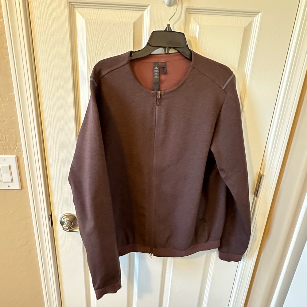 Burgundy Lululemon luon fabric jacket, size large.